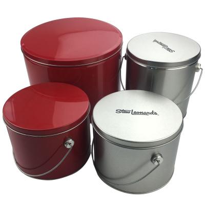 China Stuff Packaging Round Metal Food Grade Cookies Tin Box for sale