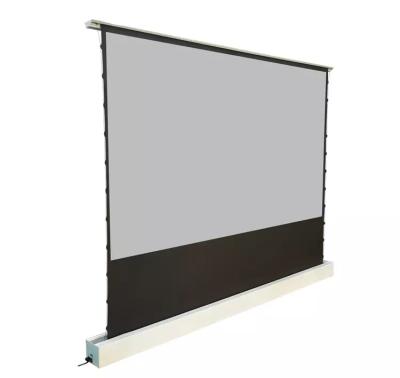 China ALR Electric Gray 100 Inch Electric Floor Tag-Voltage Projector Screen Rising Floor Projector Screens for sale