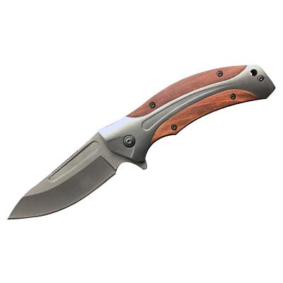 China OEM MOQ1 Non-variable hot sale gray Amazon garden titanium wood folding knife for hunting camping for sale