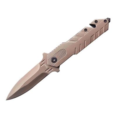 China Amazon Model Non-variable Stainless Steel Self-defense Folding Knife Hot Selling Engraved Tactical Military Knife for sale