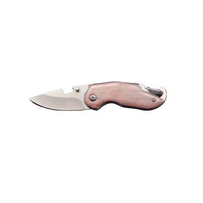 China Manufacturers Non-variable High Quality Titanium Plated Pocket High Carbon Steel Wood Mini Folding Handle Portable Knife for sale