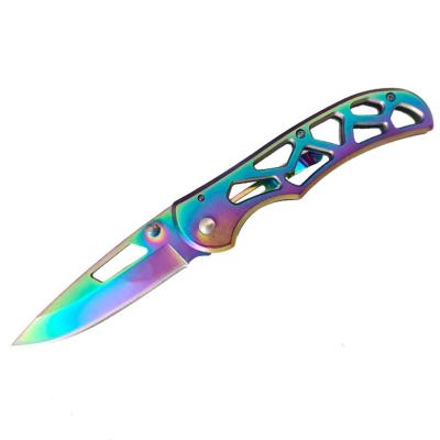 China Non-variable Blade Rainbow Stainless Steel Factory Blade Knife Factory Folding Knife X40 Titanium Knives for sale