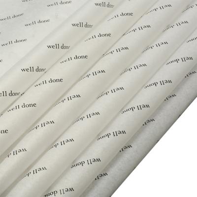 China Anti Curl White Tissue Paper Wrapping Custom Logo Printed Shipping Tissue Paper for sale