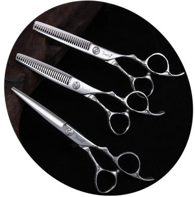 China Hot Selling Professional Barber Scissors 6.0inch Retro Style Hairdressing Scissors Thinning Hair Cutting Scissors Salon for sale