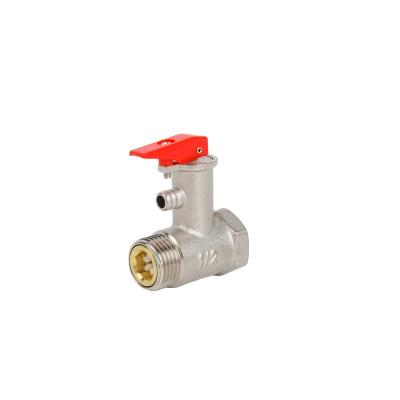 China General Hot Sale Red Handle Steam Safety Valves Nickel Plating Safety Brass Relief Red Handle Gas Safety Valve for sale