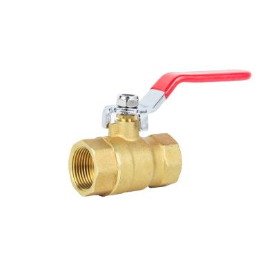 China Taizhou General Direct High Pressure Brass Red Handle Ball Valve Female Thread Ball Valve Supply 1/2