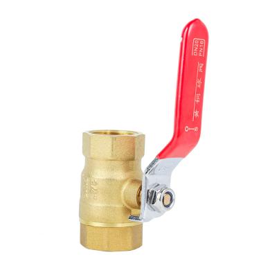 China General Wholesale Red Ball Valve Dn15 Dn65 Handle Ball Valves High Pressure Brass Ball Valve for sale