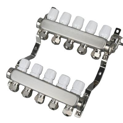 China Manufacturer Price High Temperature 2-12 Ways Modern Hydronic Manifold Auto Underfloor Heating Manifold for sale