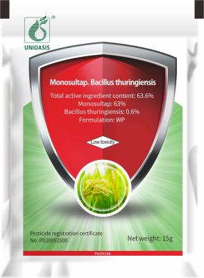 China 63% Monosultap Bt Organic Natural Vegetable Insecticides Chemical For Rice for sale