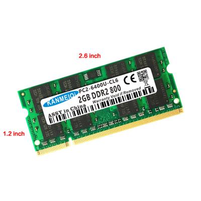 China Low Moq Ram DDR 2 LAPTOP Laptop High Compatibility DDR2 800MHZ Ram For Work for sale