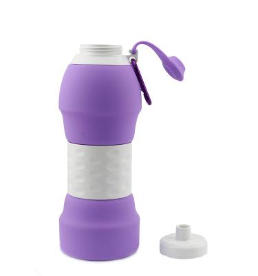 China Sustainable Collapsible Sports Water Bottle Portable Folding Water Bottle To Increase Camping Cycling for sale