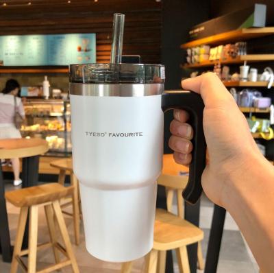 China New Vintage Handle Stainless Steel Heat Preservation Car 600ml Vacuum Water Cup Bottle for sale