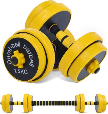 China Home Use Home Gym Equipment 2 In 1 Adjustable Dumbbell And Barbell Set for sale