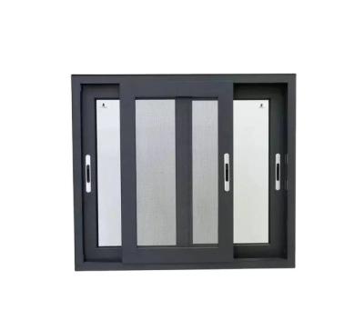 China Screen Foshan Aluminum Window Magnetic Sliding Window 182-76 Three Way Screen Window for sale