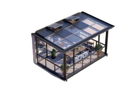 China Modern Glass Solarium Room Solarium Waterproof Aluminum Alloy Garden Glass Room for sale