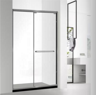 China Modern Bathroom Glass Sliding Doors 304# Stainless Steel Shower Door Hinged for sale