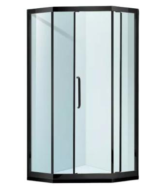 China Modern Bathroom Glass Sliding Doors 304# Stainless Steel Shower Door Hinged for sale