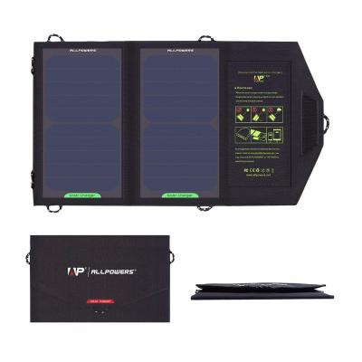 China ALLPOWERS 5V10W Portable 10w Panel Solar Power Charger For Mobile Phone 125mmx125mm for sale