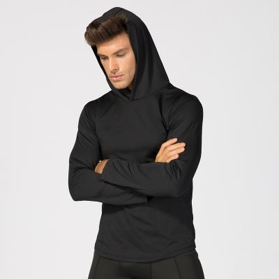 China 2019 Custom Man Sportswear Mens Fitness Hoodie Breathable Quick Dry Long Sleeve Hoodies for sale