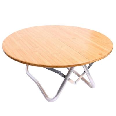 China Rustic Camping Table Easy Folding Outdoor Camping Round Folding Table for sale