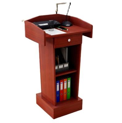 China Modern Cheap Wooden Speech Table Podium Modern School Teacher Desk Church Podium for sale