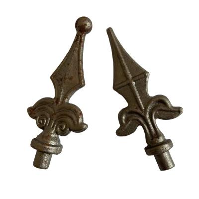 China Cast Iron Ornaments Spearheads Iron Spearhead / Easily Assembled Wrought Iron Fence Tops for sale