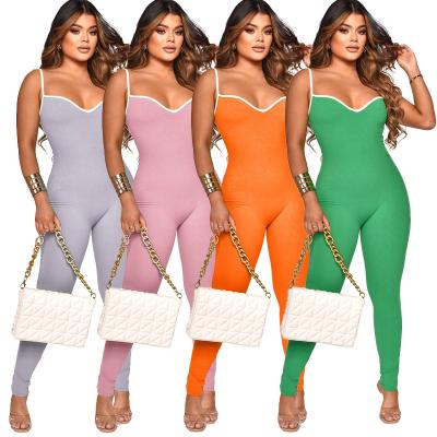 China M7543 Breathable 2022 Summer New Fashion Color Suspender Bandeau Sexy Solid Casual Tights Women's Sleeveless Clothing for sale