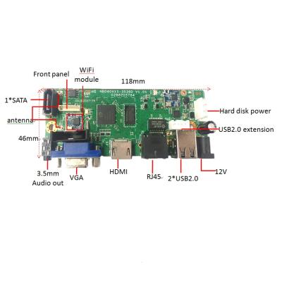 China Motion Detection H.265 8ch WiFi NVR Board PC Motherboard for sale