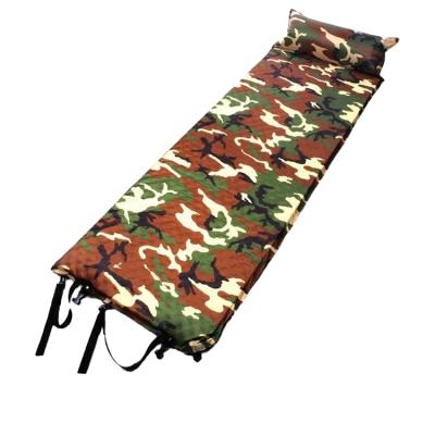 China JWH-031 Inflatable Self Inflating Sleep Pad With Attached Pillow Compact Lightweight Camping Air Mattress for sale