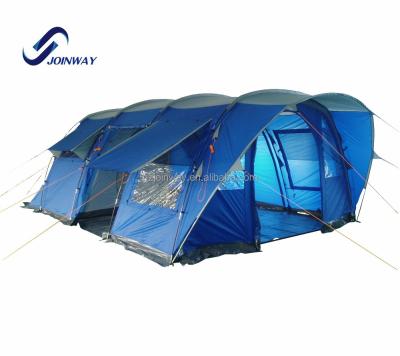 China JWF-030 Chinese Outdoor Luxury Anti Water Family Tunnel Extra Large Capacity Tents 8 Tent 10 Person for sale