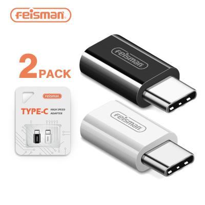 China Type C Adapter, 2 Pack Feisman Micro USB COMPUTER USB to USB 3.1 Type C Male Convert Connector for Galaxy S9 Plus MacBook ChromeBook for sale