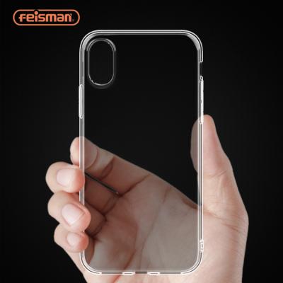 China Feisman Slim Transparent Dust Proof Mobile Phone Case, Flexible Soft Clear Shockproof TPU Back Cover Case For iPhone X Xs 8 plus 7 6 6s for sale