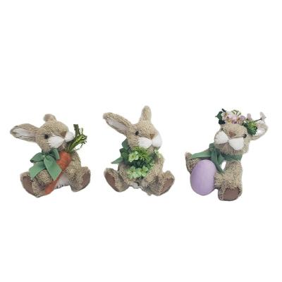 China Home& Sisal Gray Easter Decoration Bunny 3 Asst from Holiday Decoration SM for sale