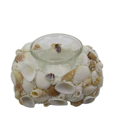 China All Natural Easter Decoration Seashell Handmade Candle Holder with Cup for sale