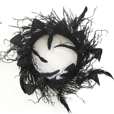 China Black Stamped Halloween Artificial Garland Vine Wreath Garland Supplies Wholesale for sale