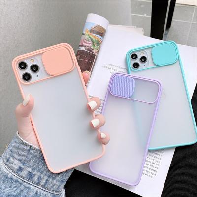 China Amazon TPU Shockproof Phone Cover FOR Iphone 6-13 Pro Push Window Lens Protect Slide Camera Cover Phone Case for sale