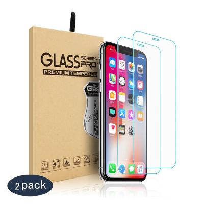 China Hot Mobile Phone Amazon 2 Packs 3 Packs 9H Tempered Glass Screen Protector For iPhone 14 13 12 11 pro X/XS max XR max 8 7 6 plus for sale