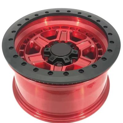 China High Strength ALLOY UU 5 Holes 6 Holes 5X139.7 5X127 5X150 17 18 20 22 24 Inch 4x4 Alloy Off Road Beadlock Wheels Rim for sale