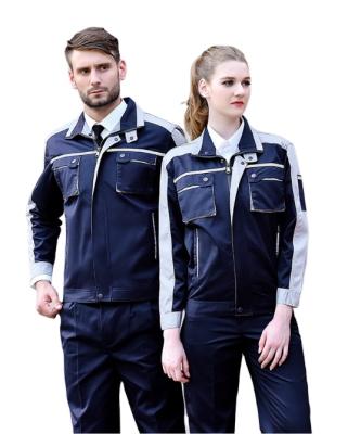 China Custom-made long sleeve wear-resistant reflective brand autumn spring workwear uniform jacket and pants for sale