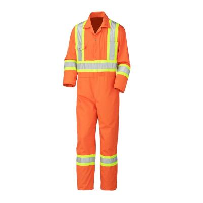 China Exquisite Work Force Removable Sleeves Insulated Safety Bomber Coveralls Dubai High Visibility Reflective Clothing For Work for sale