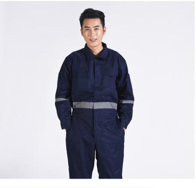 China Exquisite Heat-protection Clothing Cotton Performance Suit Flame Retardant Boiler Suit With Reflective Bands Dubai Coveralls for sale