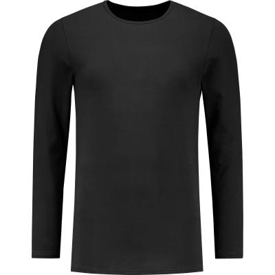 China QUICK DRY Mens Long Sleeve Cotton Black T-Shirt for sale