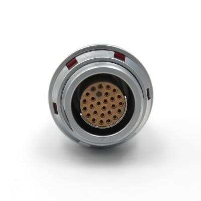 China Uno mismo de Pin Socket Connector Push Pull de la circular 24 de la serie de F que cierra el aislador de IP68 PPS en venta