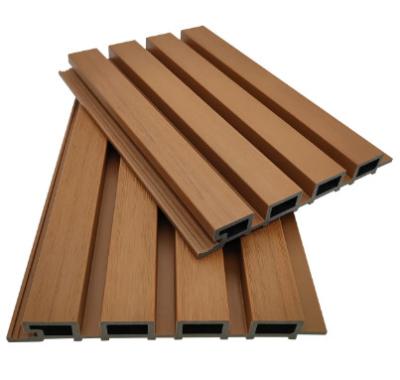 China Wood Plastic Composite WPC Louver Panels Wall Cladding Outdoor 1 inch for sale