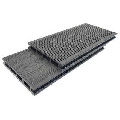 China 145*21 mm Water-proof  Co extrusion Hollow Outdoor Decking Wpc Vinyl Flooring For Swimming Pool for sale