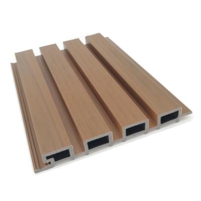 China Waterproof B1 Fireproof Wpc Wallpanel Wood Composite Fluted Outdoor for sale