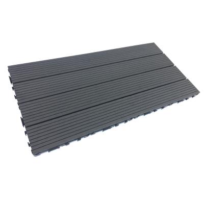 China 8mm Black WPC Interlocking Decking Tiles For Roof Floor Customized for sale