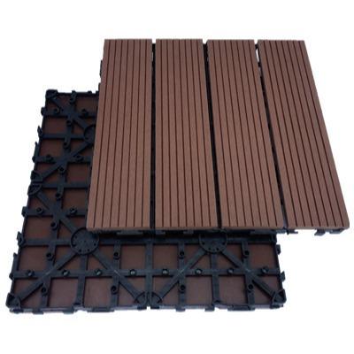 China 500x500mm Wood Plastic Composite Wpc Garden Tiles Decking Plank for sale