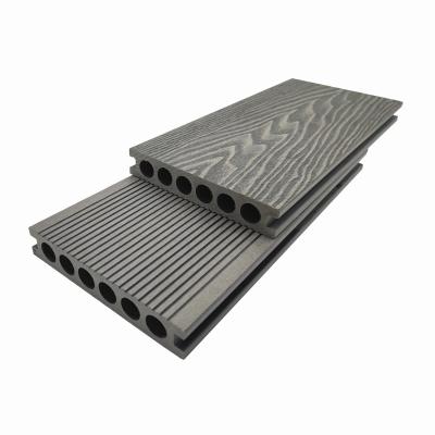 China 3D Embossed WPC Veranda Composite Decking Boards Plastic Timber Planks for sale