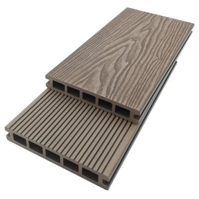 China Sustainable 4.8 M Composite Decking Boards Plastic Timber Decking BSCI Certificated for sale